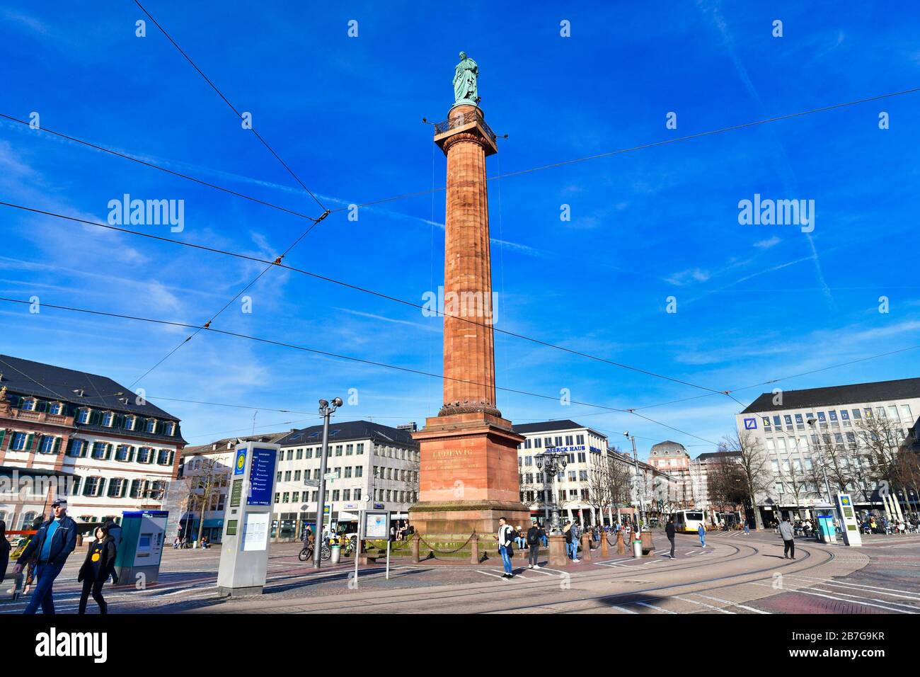 `Luisenplatz` square in Darmstadt named after Grand Duchess Luise von Hessen  in Germany Stock Photo